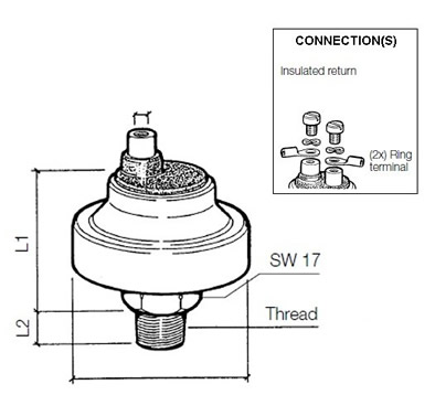 VDO Pressure switch 10.50 Bar